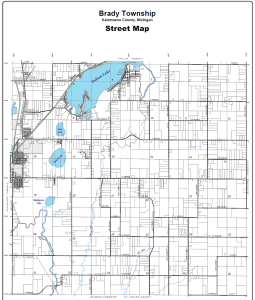 Brady Township Street Map 2024